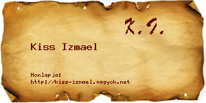 Kiss Izmael névjegykártya